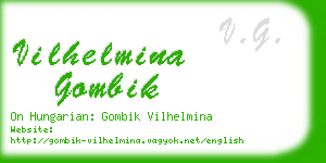 vilhelmina gombik business card
